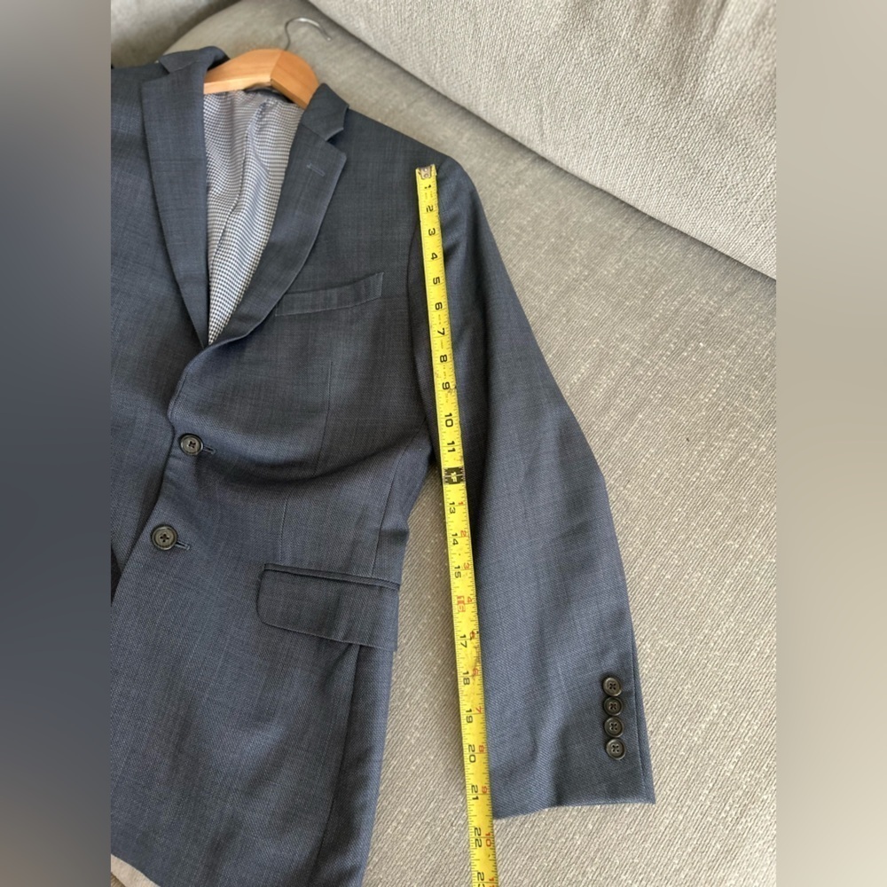 Banana Republic Marzotto Sport Jacket Blazer Wool Blue 36R Old Money Slim Fit - Picture 15 of 16